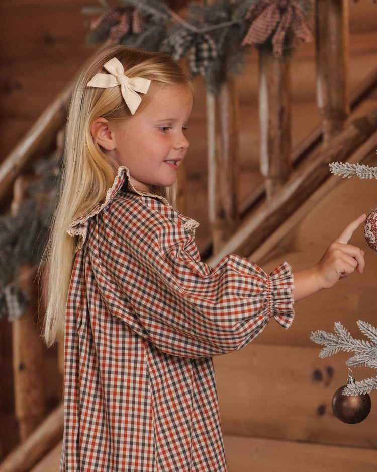rylee + cru girl's nightgown in holiday gingham kids Little