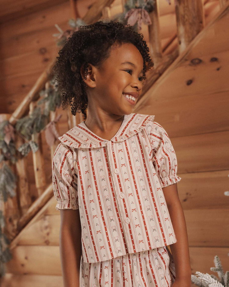 rylee + cru ruffle pajamas in candy cane lane kids Little