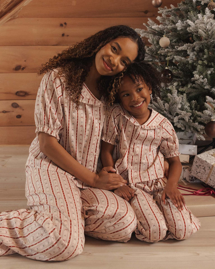 rylee + cru ruffle pajamas in candy cane lane kids Little