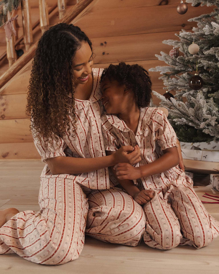 rylee + cru ruffle pajamas in candy cane lane kids Little