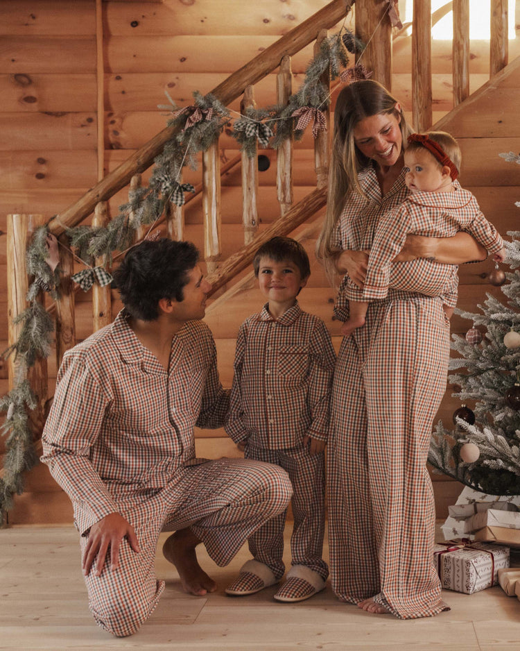 rylee + cru long sleeve pajamas in holiday gingham kids Little
