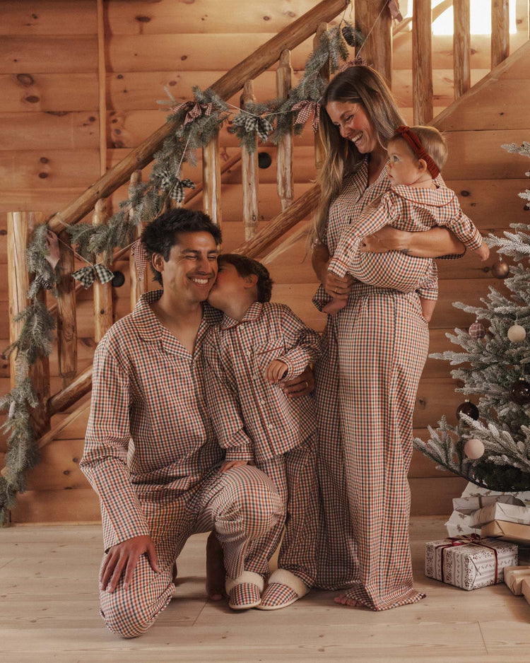 rylee + cru long sleeve pajamas in holiday gingham kids Little