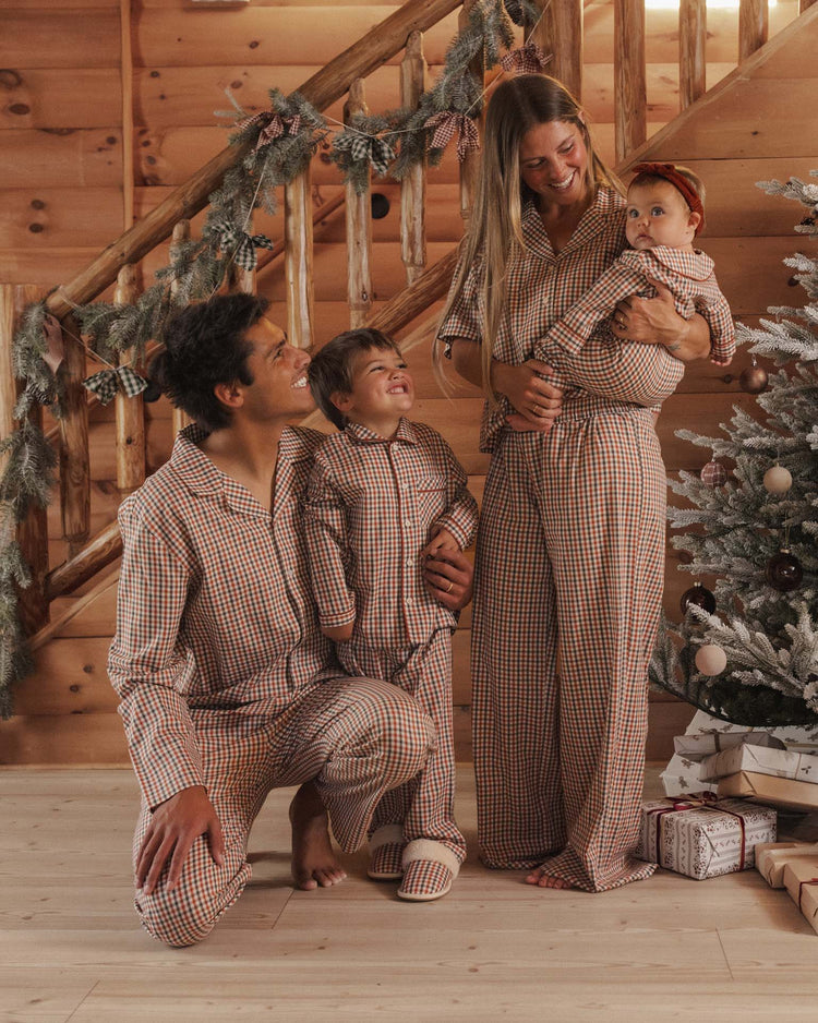 rylee + cru long sleeve pajamas in holiday gingham kids Little