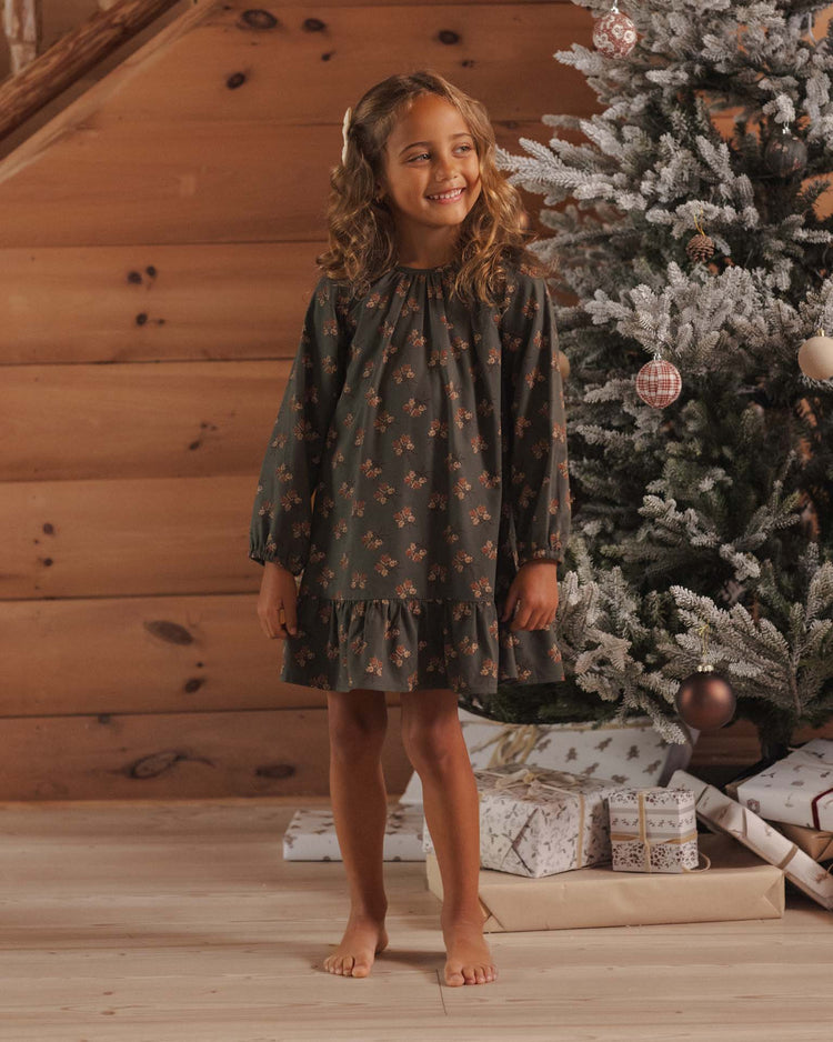 rylee + cru holly nightgown in evergreen kids Little