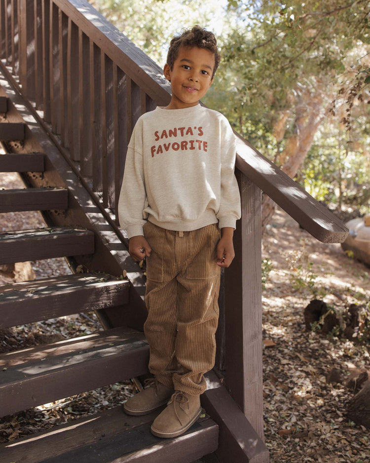 rylee + cru relaxed sweatshirt in santa's favorite kids Little