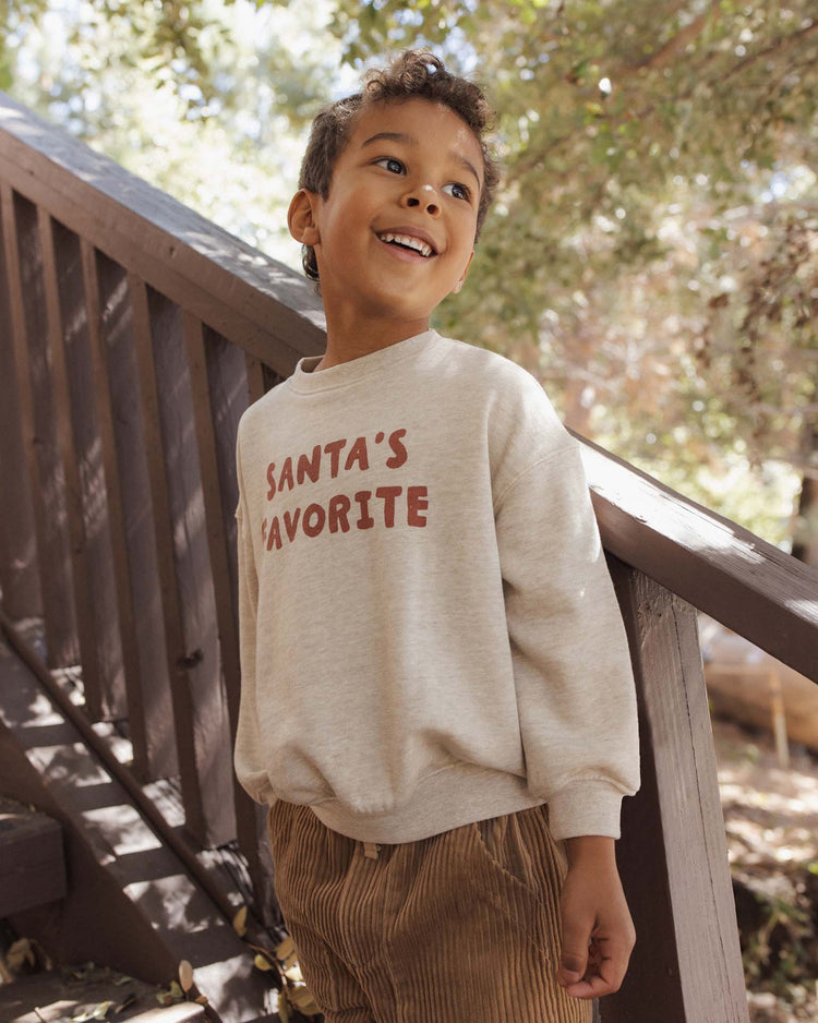 rylee + cru relaxed sweatshirt in santa's favorite kids Little