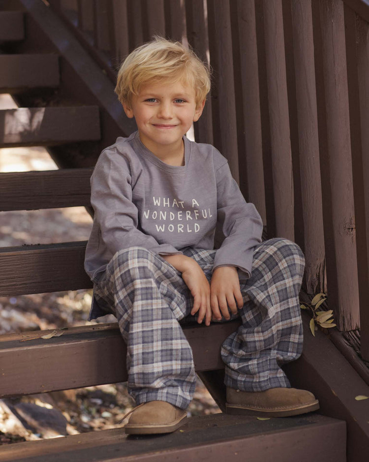 rylee + cru palmer pant in winter plaid kids Little
