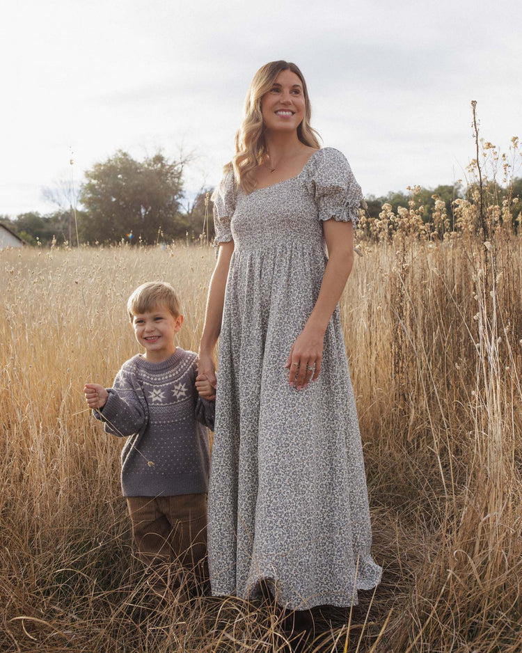 rylee + cru fair isle sweater in slate kids Little