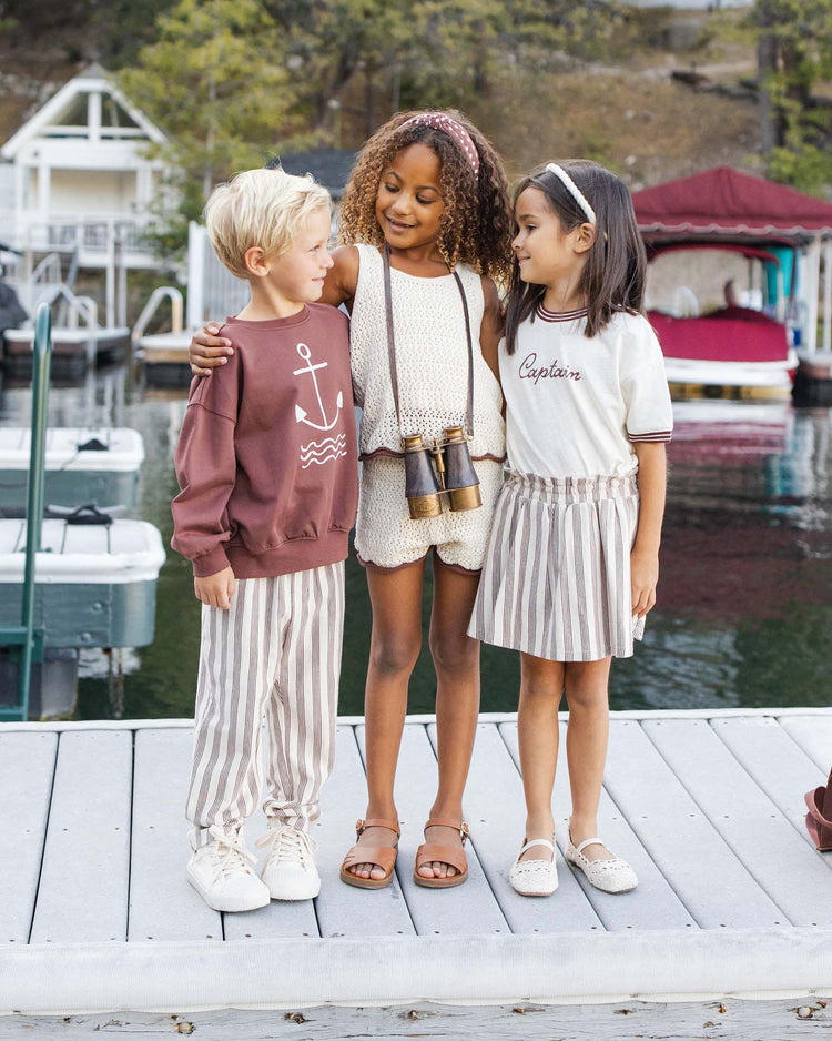 rylee + cru crochet tank set in natural kids Little