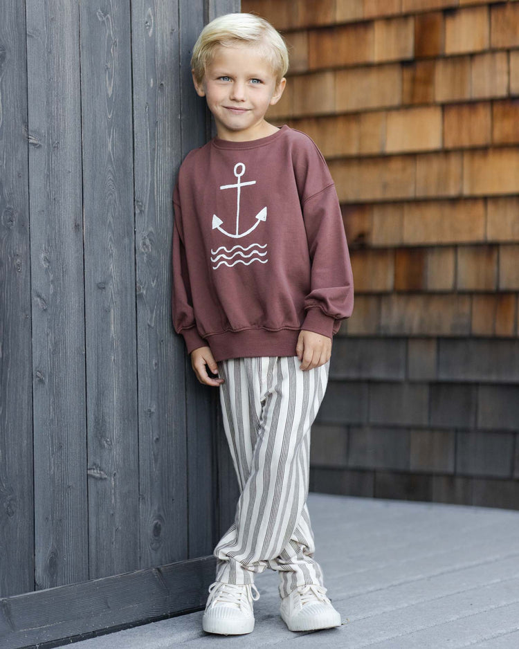 rylee + cru relaxed sweatshirt in anchor kids Little
