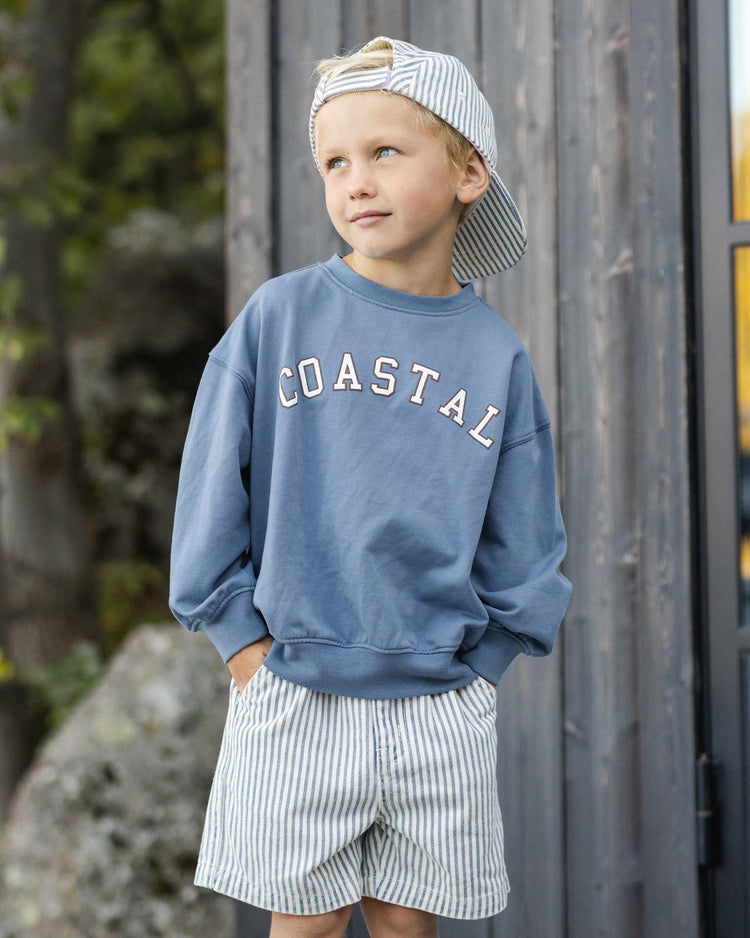 rylee + cru dawson short in railroad stripe kids Little