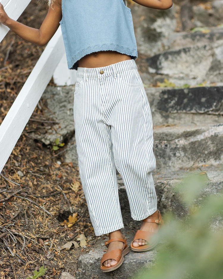 rylee + cru baggy pant in railroad stripe kids Little