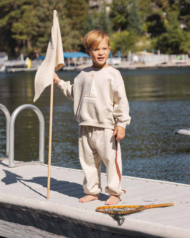 rylee + cru oversized sweatshirt in set sail kids Little