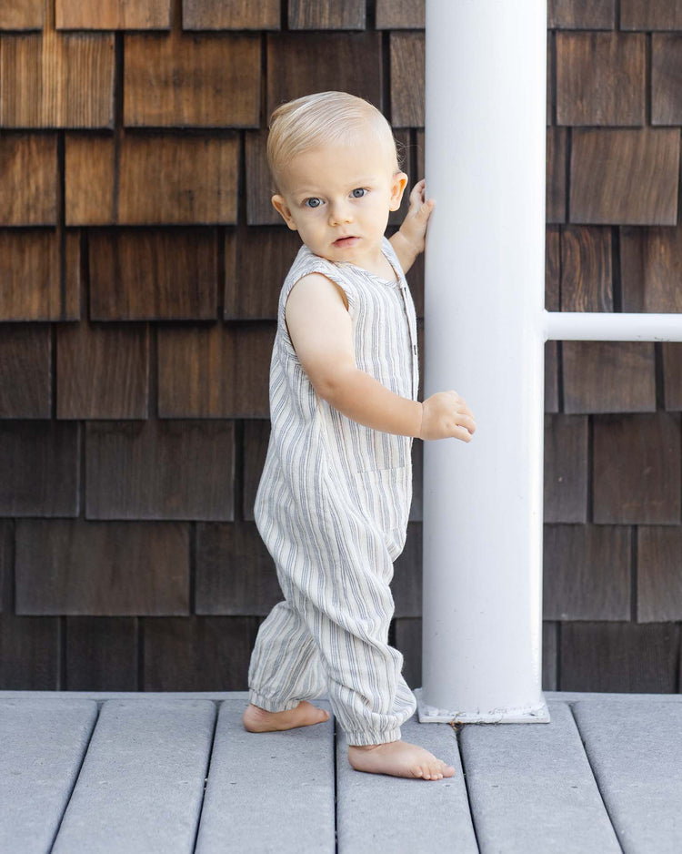 rylee + cru woven jumpsuit in nautical stripe kids Little