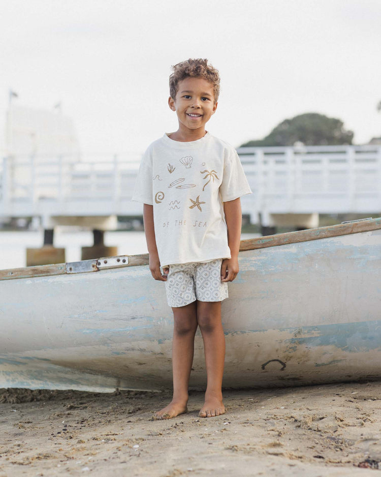 rylee + cru raw edge tee in of the sea kids Little