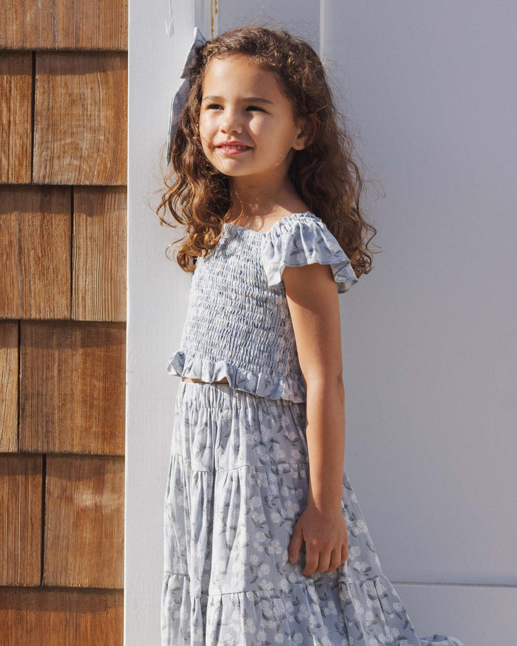 Little rylee + cru kids zayla top in hydrangea