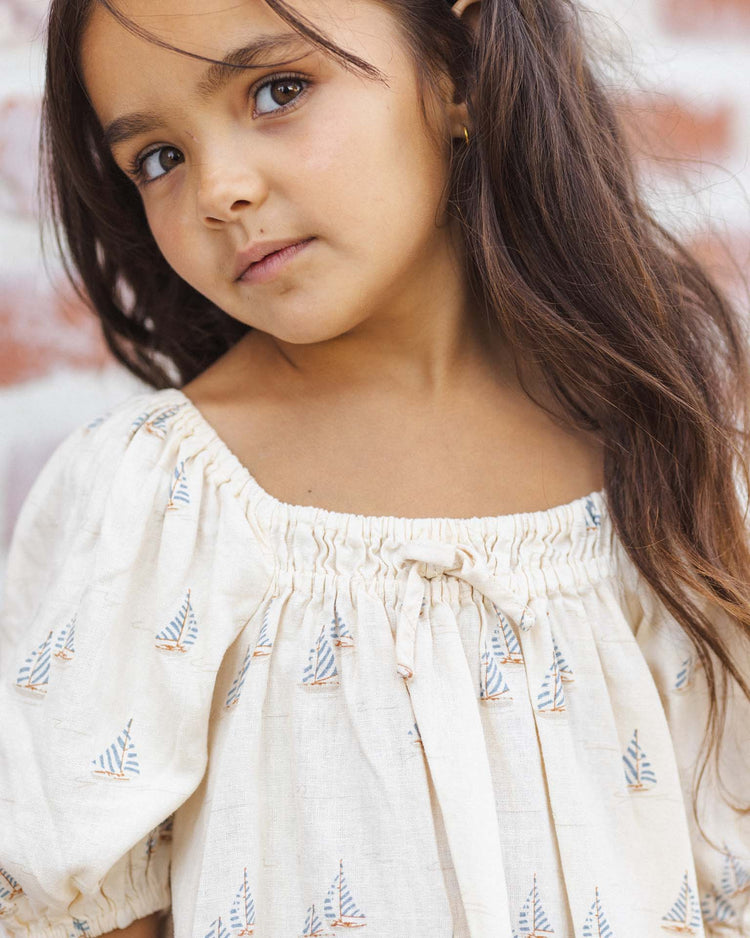 Little rylee + cru kids sabrina mini dress in sail