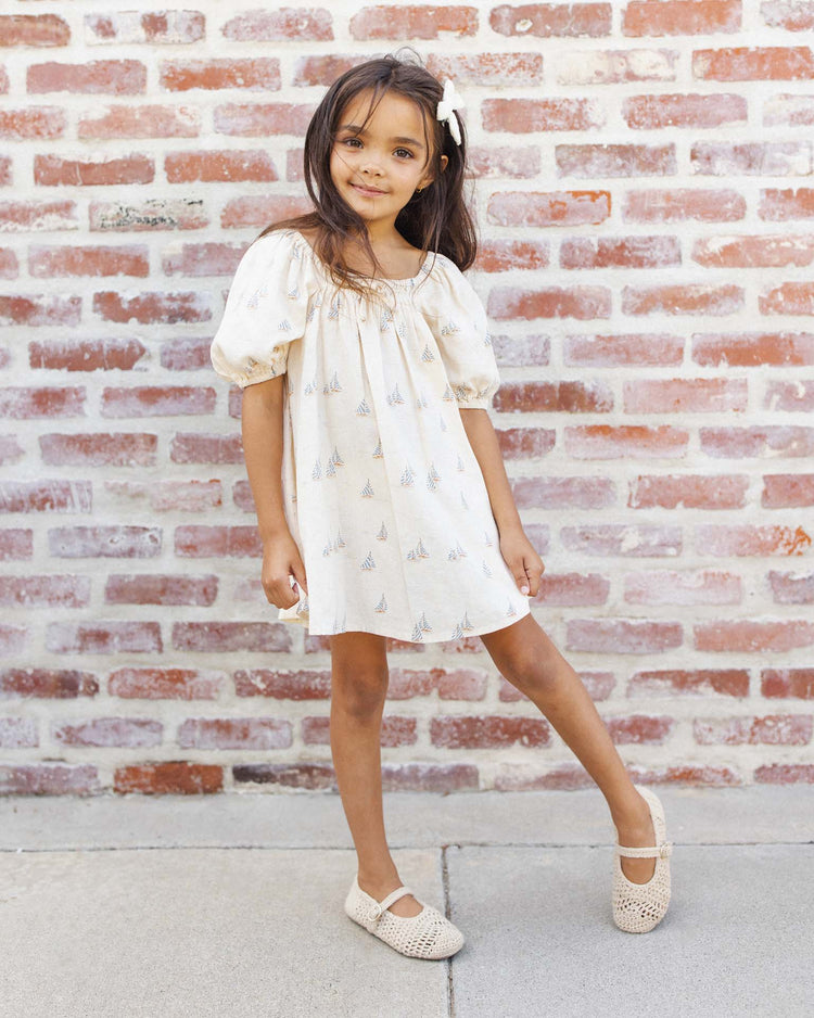 Little rylee + cru kids sabrina mini dress in sail