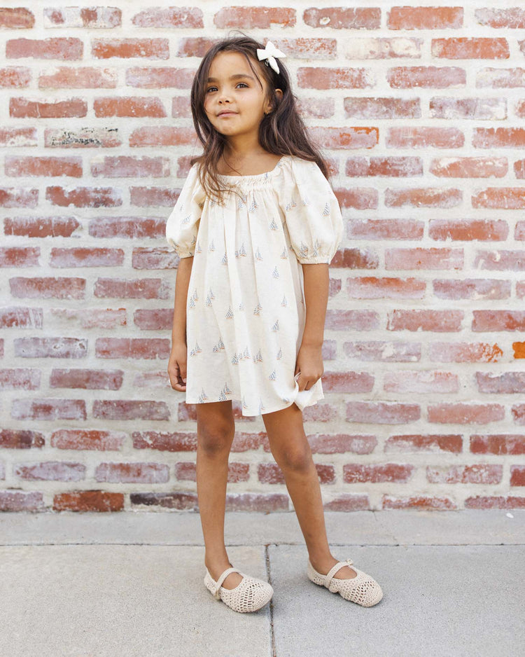 Little rylee + cru kids sabrina mini dress in sail