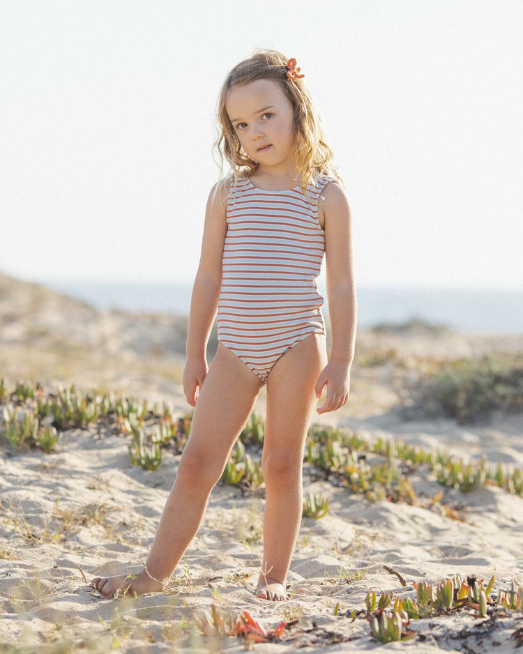 Little rylee + cru kids moxie one-piece in americana stripe