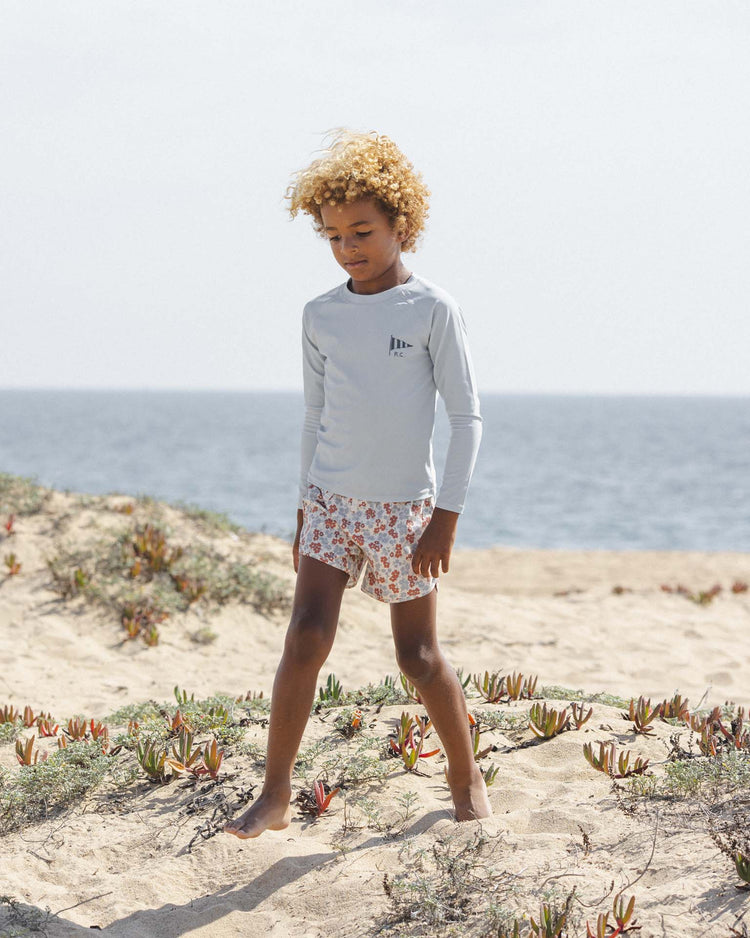 Little rylee + cru kids long sleeve rashguard in light blue