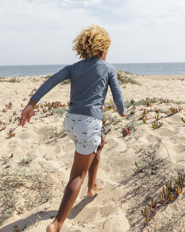 Little rylee + cru kids long sleeve rashguard in navy