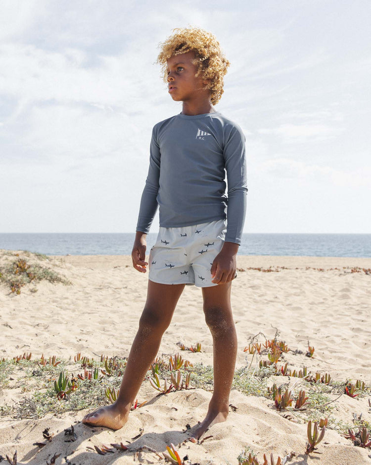 Little rylee + cru kids long sleeve rashguard in navy