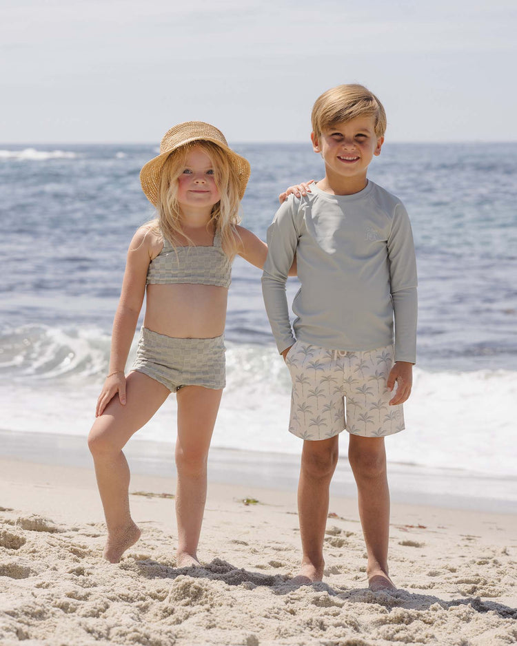 rylee + cru dylan bikini in sage check kids Little