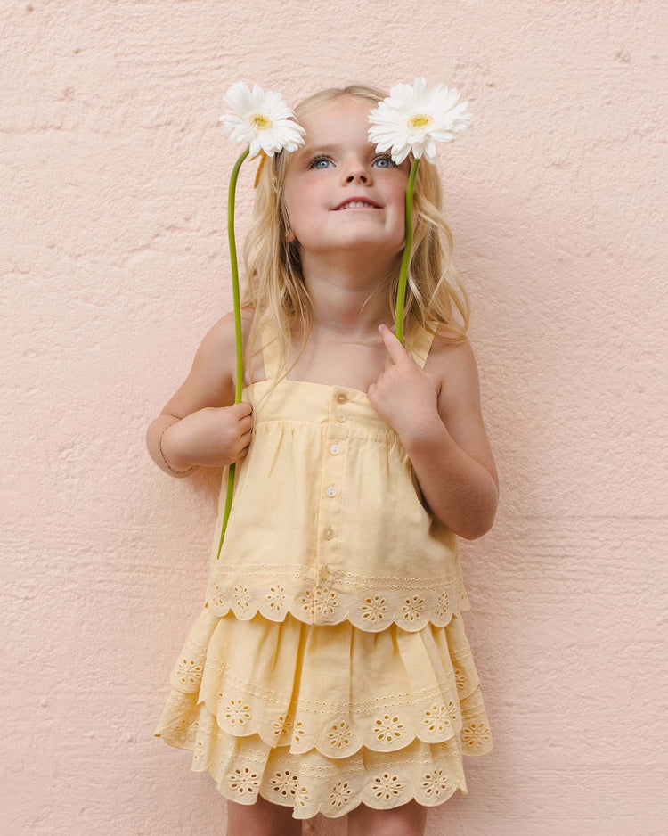 rylee + cru swing top in lemon kids Little