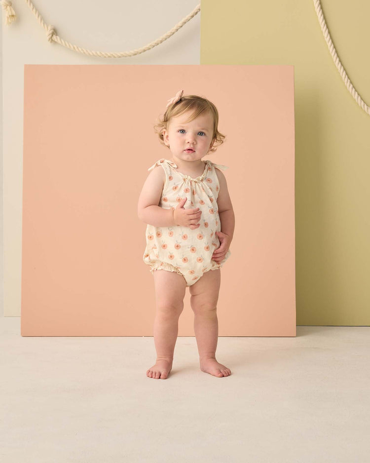 rylee + cru shoulder tie bubble in peaches kids Little