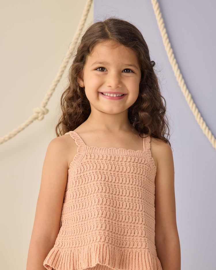 rylee + cru mari knit set in melon kids Little