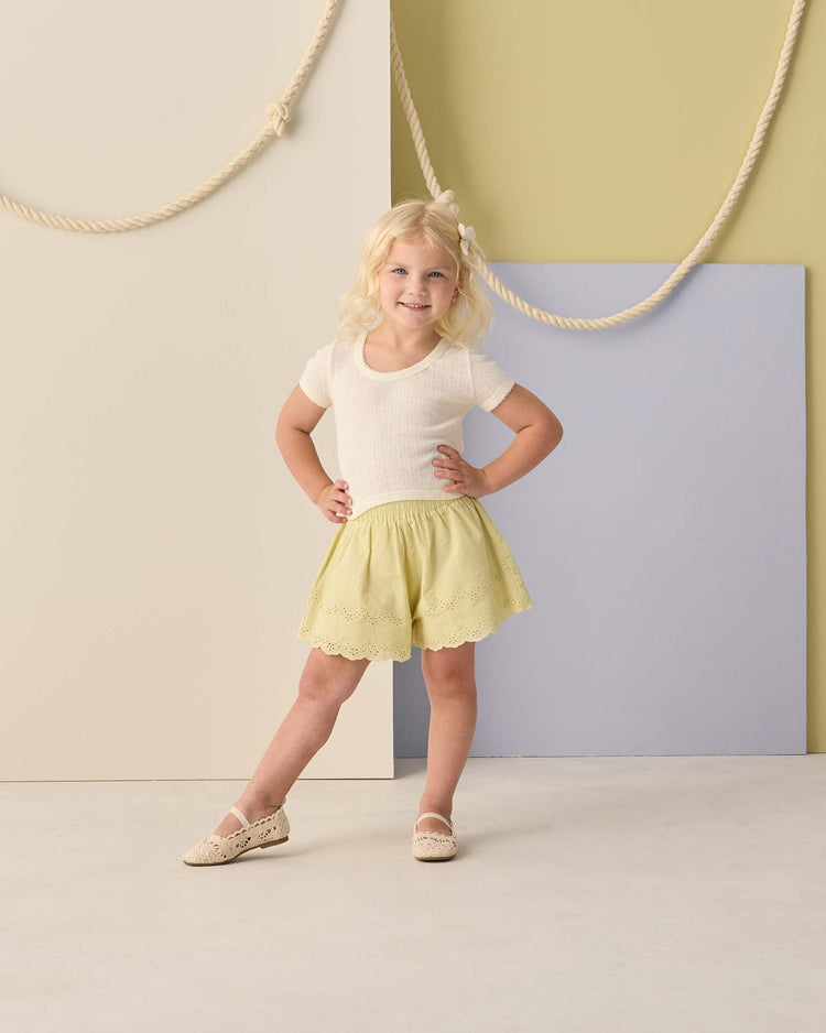rylee + cru remi short in citron kids Little