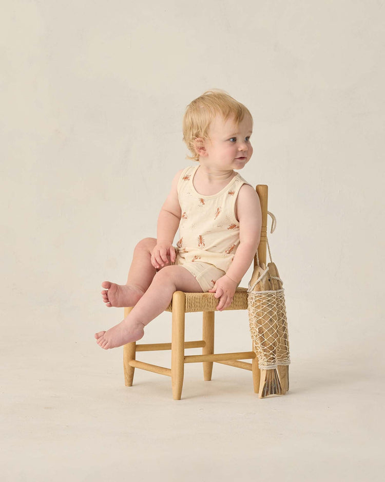 Little rylee + cru kids sleeveless one-piece in lobster