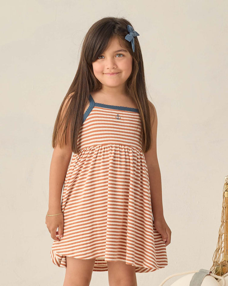 Little rylee + cru kids lea dress in poppy stripe