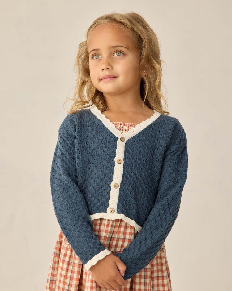 Little rylee + cru kids ella cardigan in navy