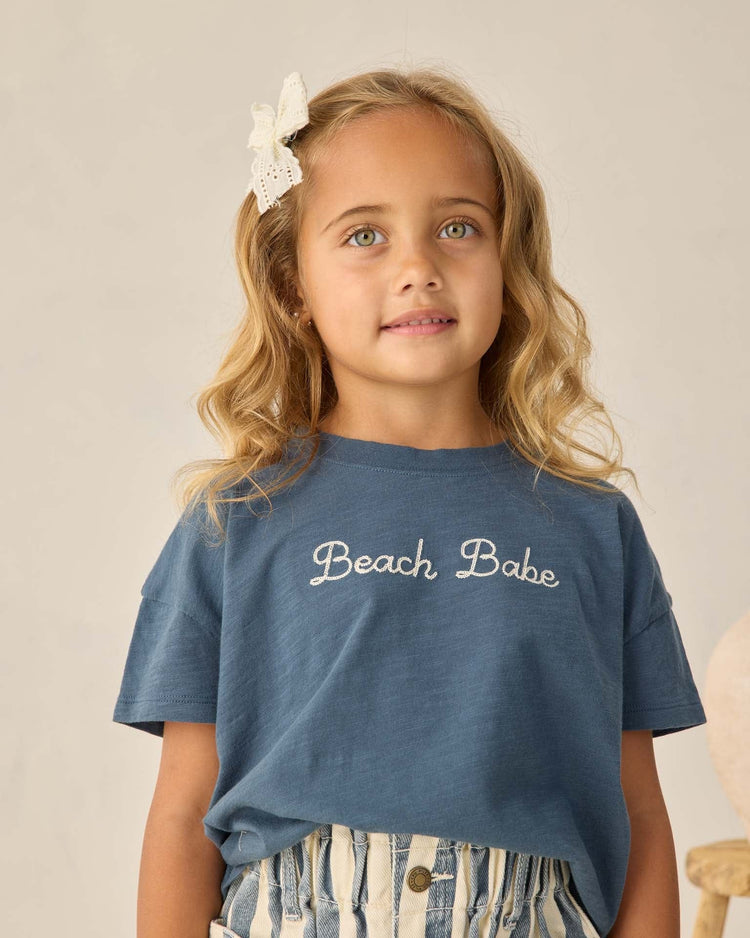 Little rylee + cru kids boxy tee in beach babe