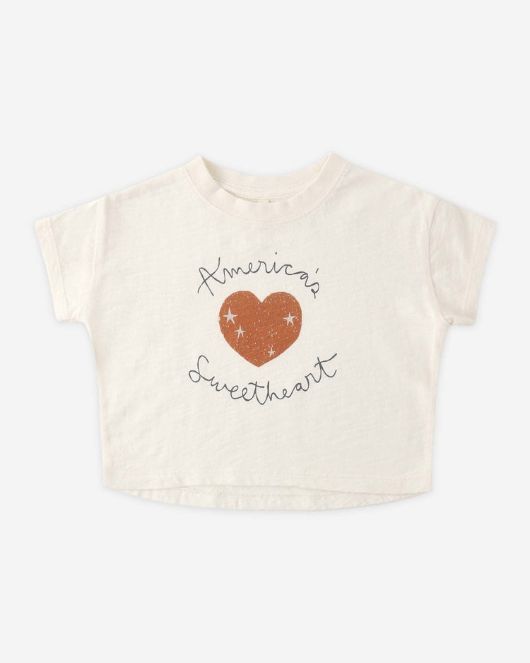 Little rylee + cru kids boxy tee in americas sweetheart