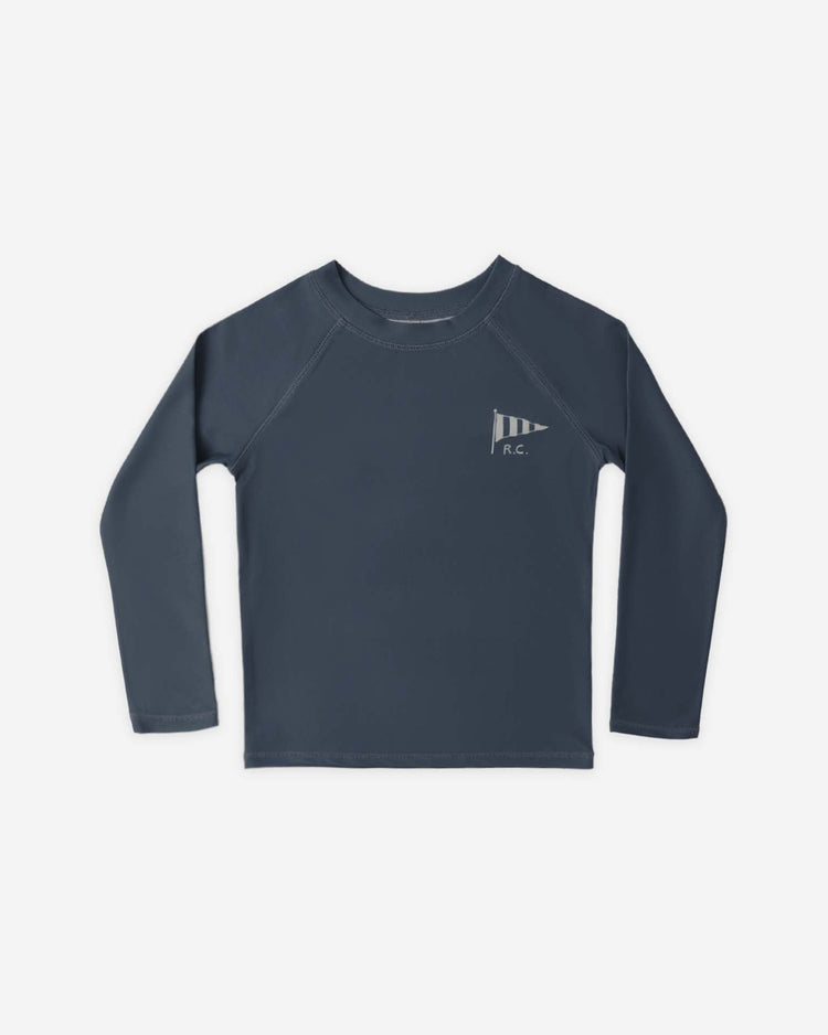 Little rylee + cru kids long sleeve rashguard in navy