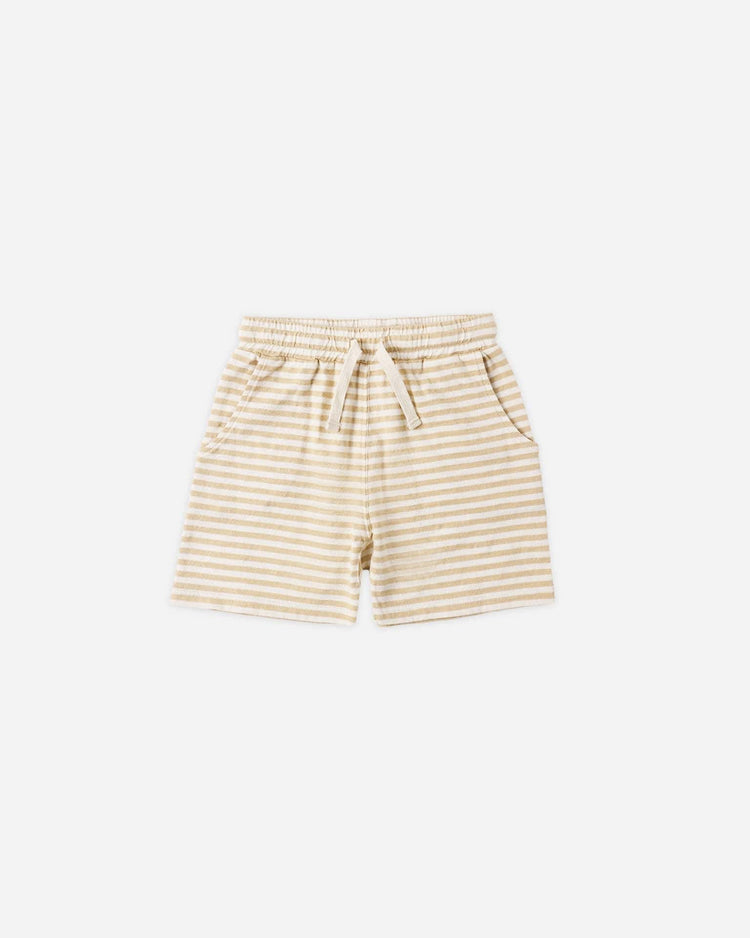 rylee + cru sam short in butterscotch stripe kids Little