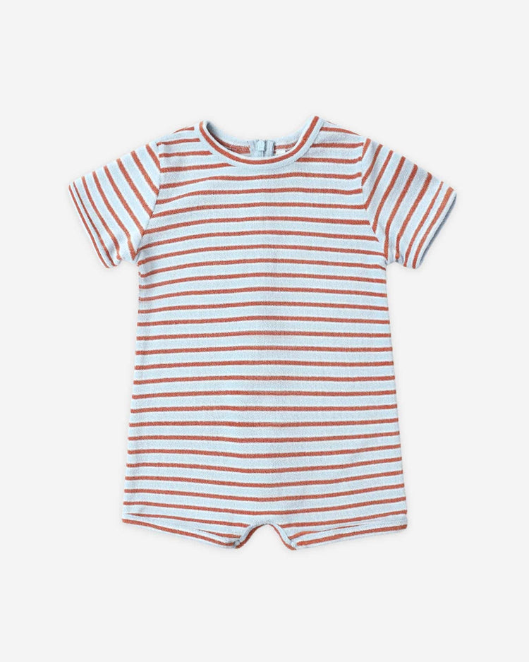 Little rylee + cru kids shorty one-piece in americana stripe