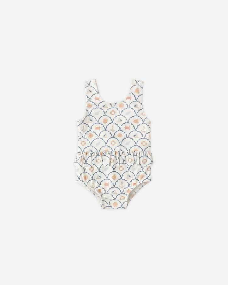 rylee + cru skirted one - piece in nautical kids Little