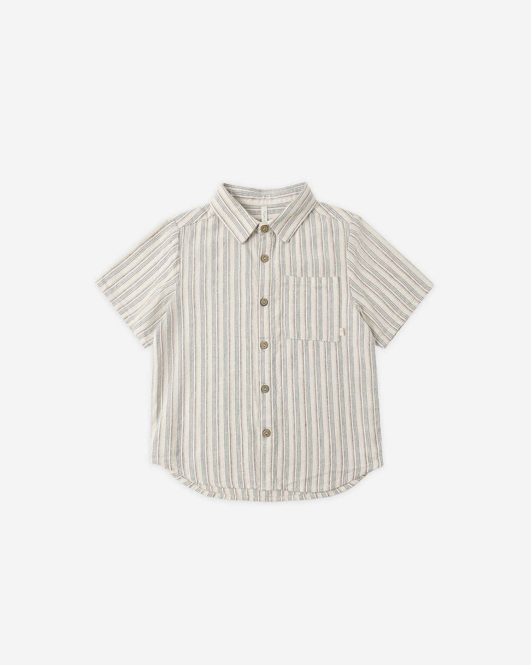 rylee + cru collared short sleeve shirt in nautical stripe kids Little