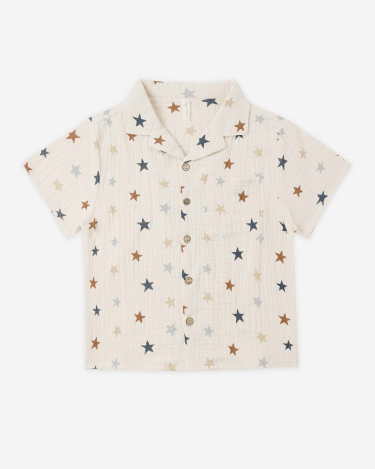 Little rylee + cru kids lapel collar shirt in stars