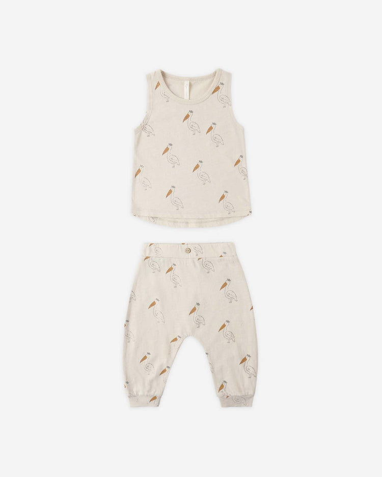 rylee + cru tank + slouch pant set in pelican kids Little