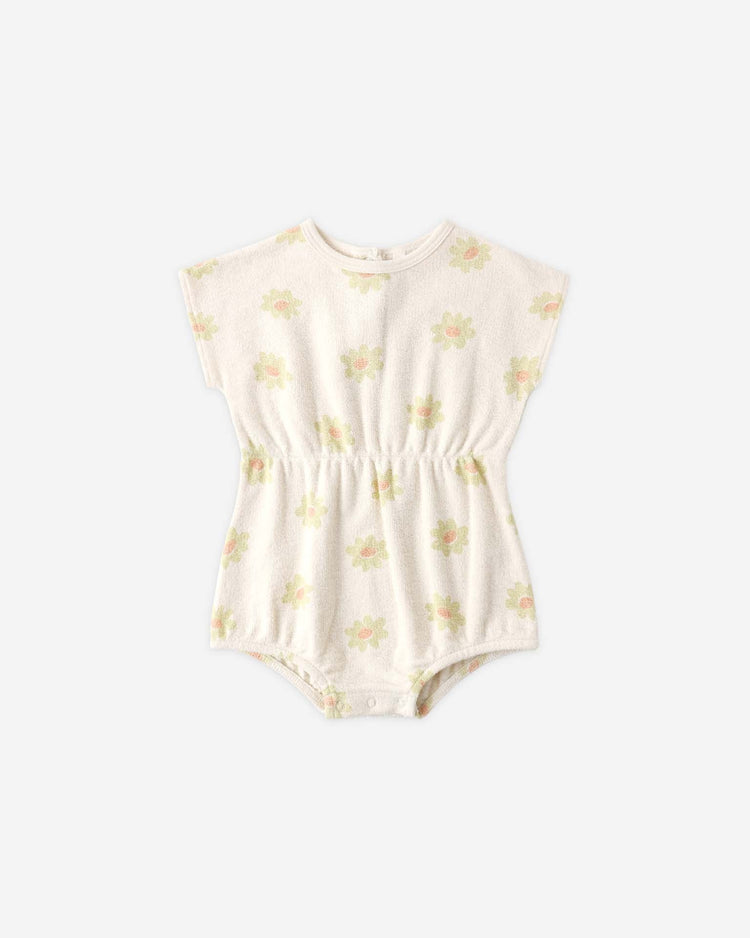 rylee + cru kai romper in yellow daisy baby Little