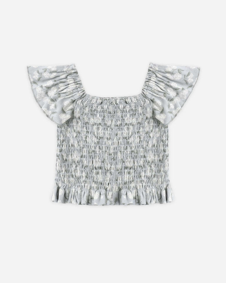 Little rylee + cru kids zayla top in hydrangea