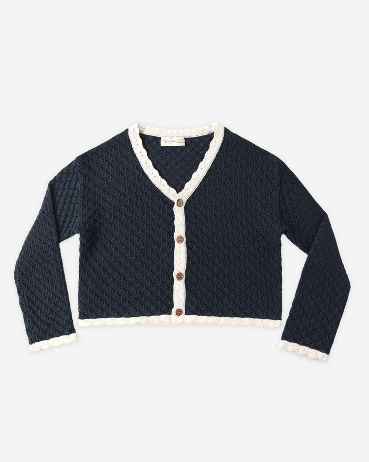 Little rylee + cru kids ella cardigan in navy