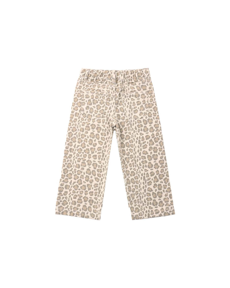straight leg pant in leopard