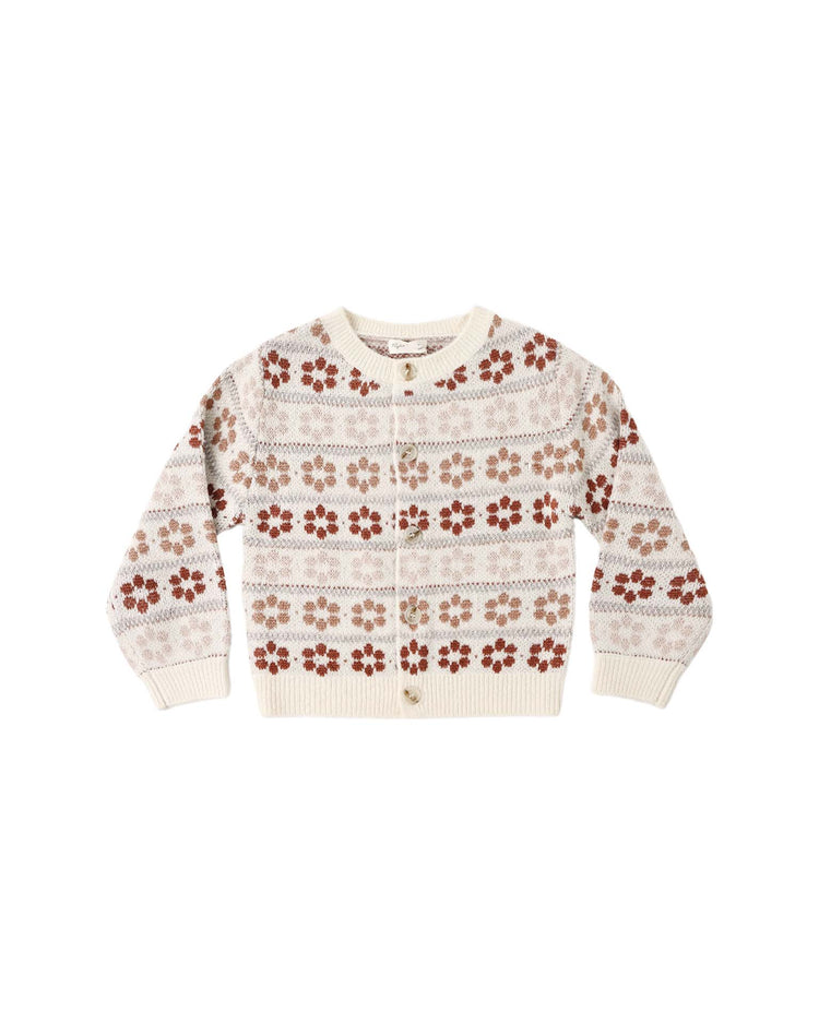 cheyenne cardigan in flower fair isle