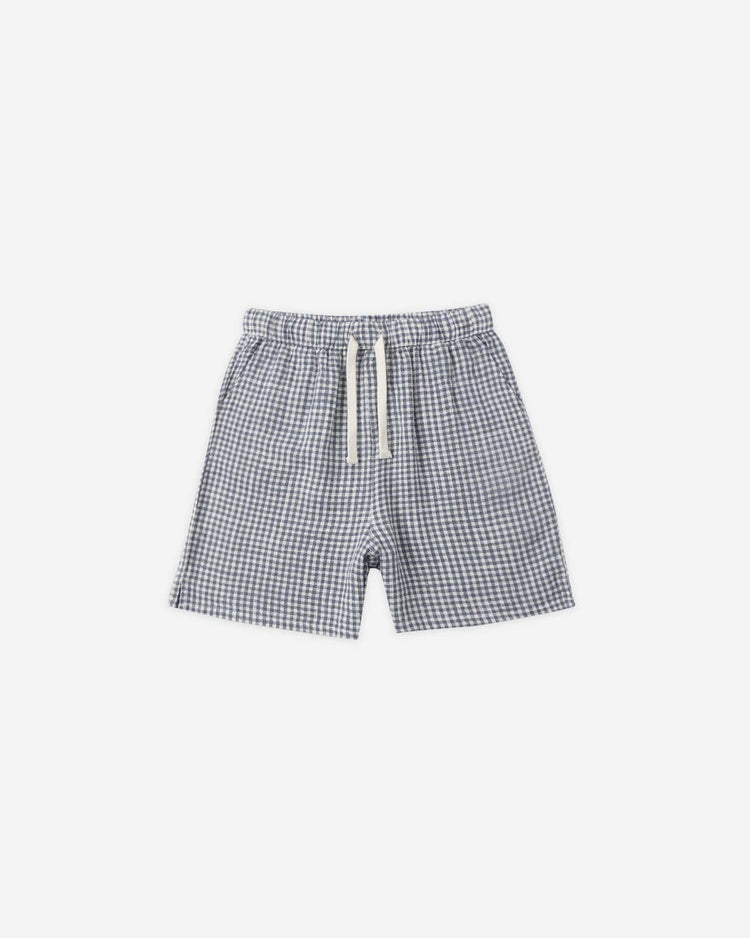 rylee + cru perry short in marine gingham kids Little